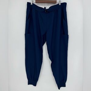 Med Couture Women's Navy Blue Scrub Jogger Pants Size XL